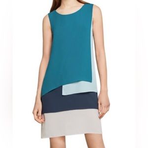 BCBGMAXAZRIA Haley Colorblock Shift Dress Sleeveless size 6